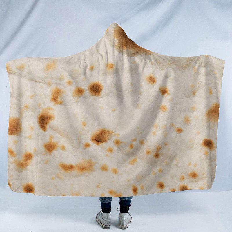Super Měkká Burrito Zavinovací Deka S Kapucí Domácí Ležérní Nositelná Teplá Pro Dospělé Děti Rozkládací Pod Kolena