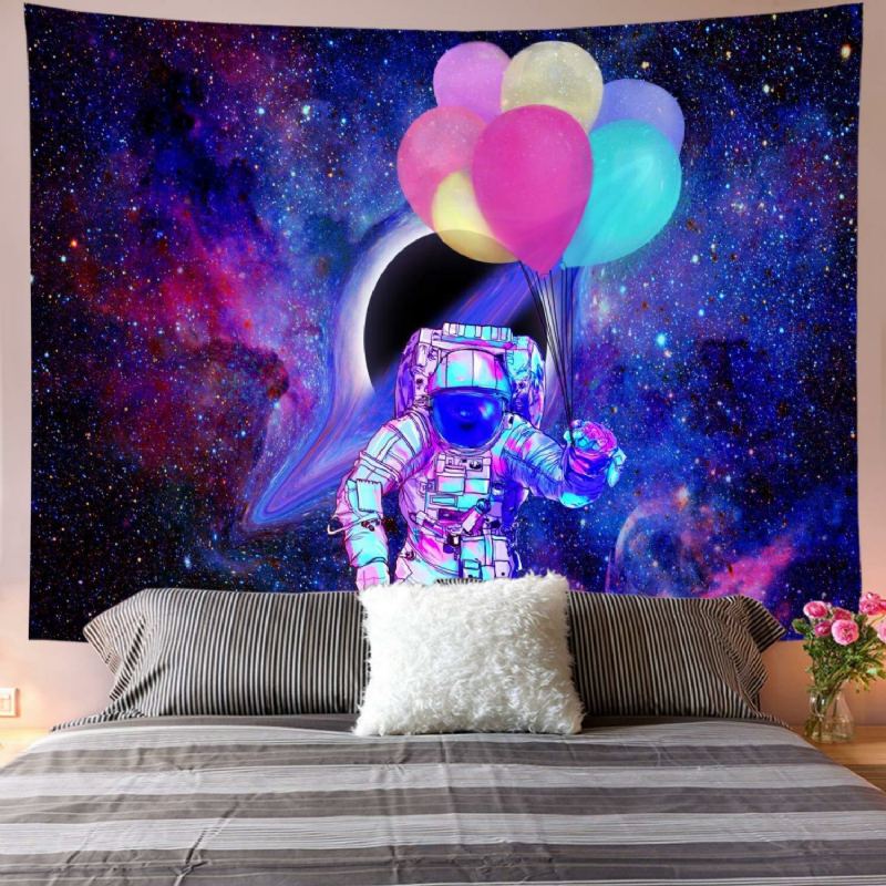 Tapisérie Astronautů Nástěnné Umění Psychedelické Ložnice Domácí Záclona Tapiserie