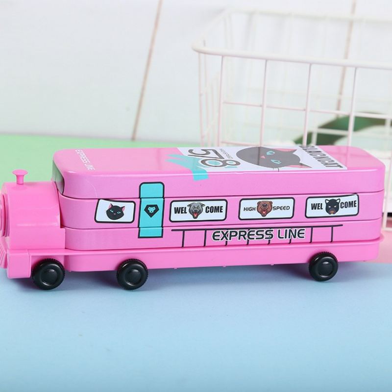 Lokomotiva Box Na Psací Potřeby Kreativní Žáci Základních Škol Dvouvrstvá Box Na Thomas Pencil Box Studentská Cena